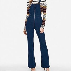 Express Women's High Waisted Denim Overalls